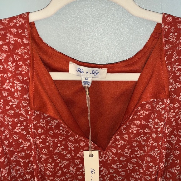 Red boutique Ruffle Dress - Picture 3 of 6